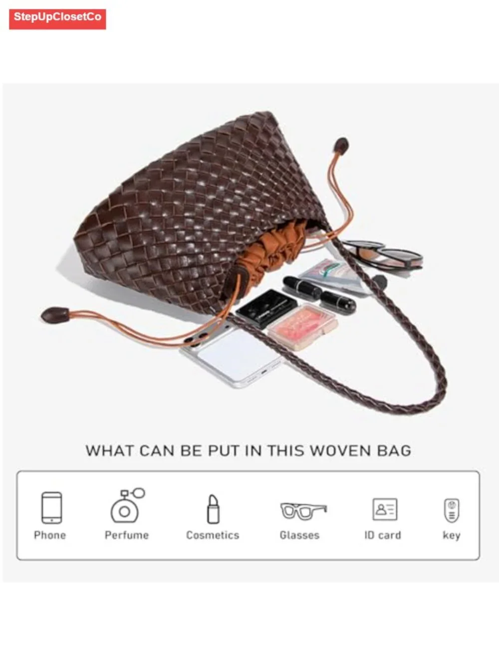 Vegan Leather Woven Hobo Bag - Slouchy Shoulder Tote